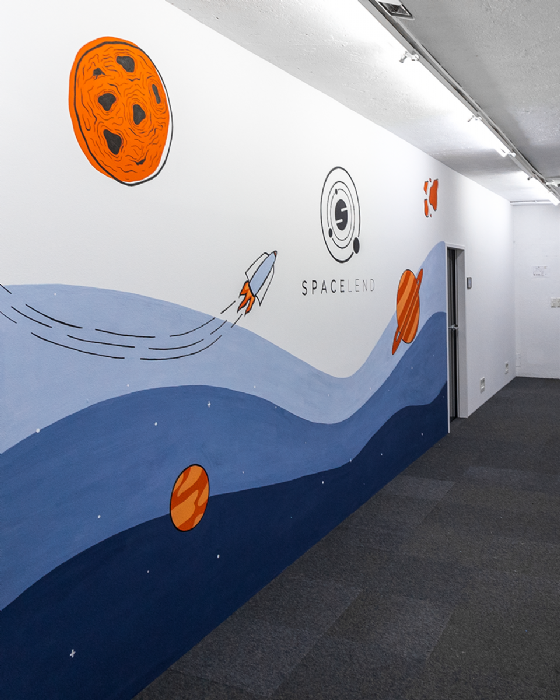 Anja Grohmann, mural-spacelend, Illustration - Let