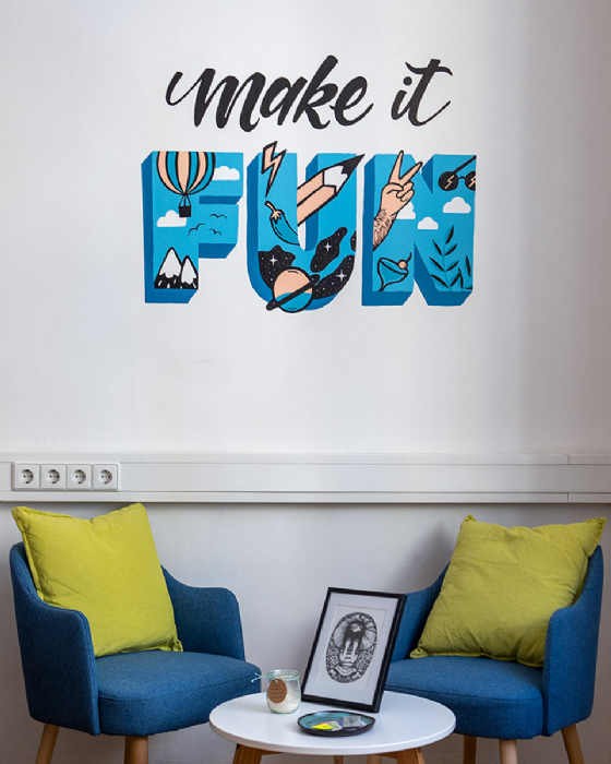 Anja Grohmann, makeitfun-mural, Illustration - Let