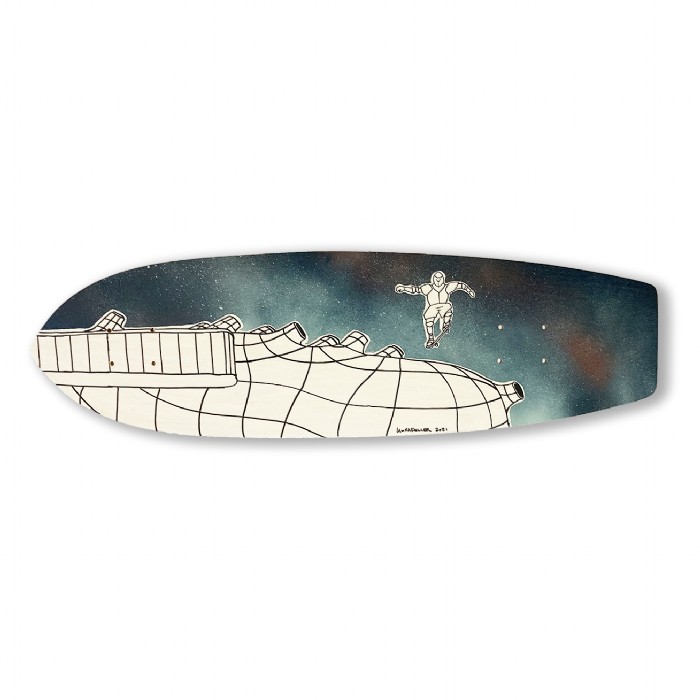 Laura Feller, Space knight_Skateboarddesign_Privat