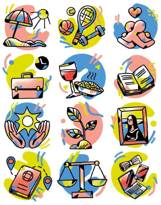 polterink, werte icons_kleine zeitung, Illustratio