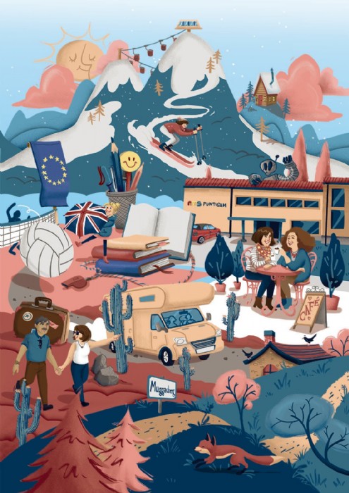 Laura Schindler, Wimmelbild_Abschiedsgeschenk