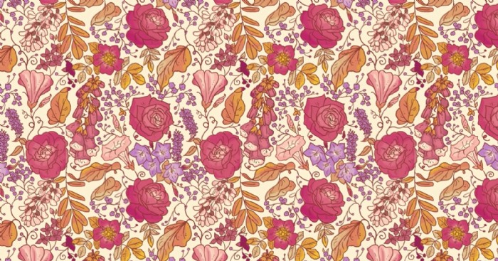 Anna Prem, Blumen_Geschenkpapier, Illustration