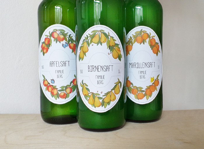 Anna Prem, Packaging, Apfelsaft, Illustration
