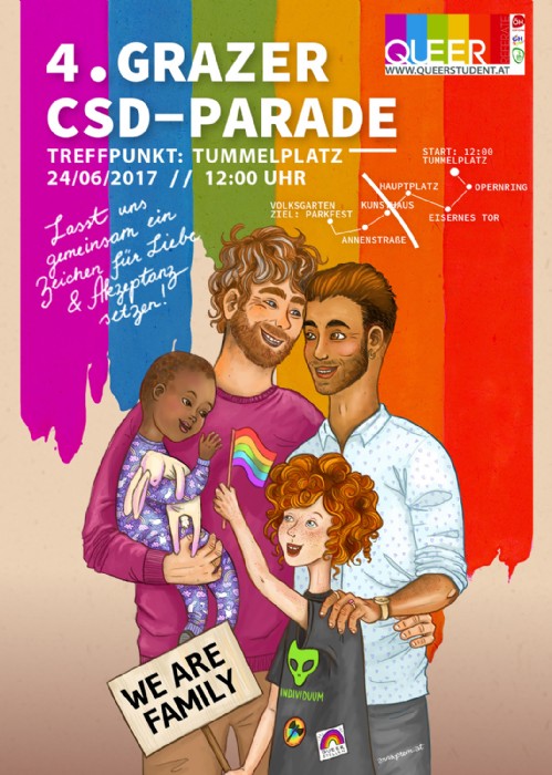 Anna Prem, CSDParade_Plakat_oeh, Illustration