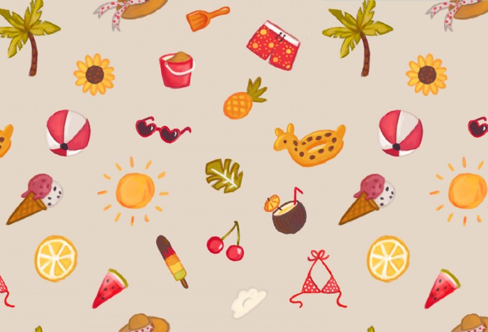 Anna Prem, Sommer_Stoff, Illustration