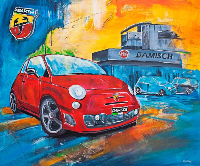 Reinhard Gussmagg, Acryl DAMISCH_Abarthtreffen