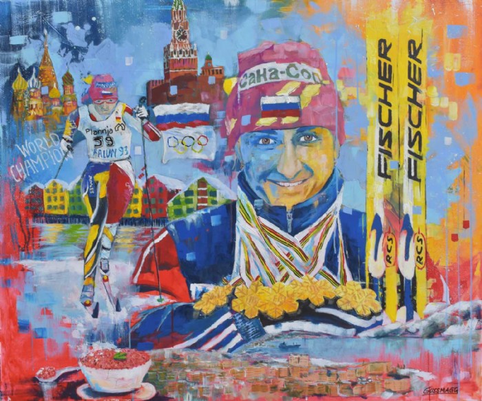 Reinhard Gussmagg, Acryl Jelena Vaelbe Portrait