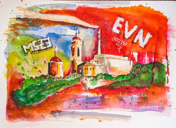 Reinhard Gussmagg, Aquarell EVN MOSCOW