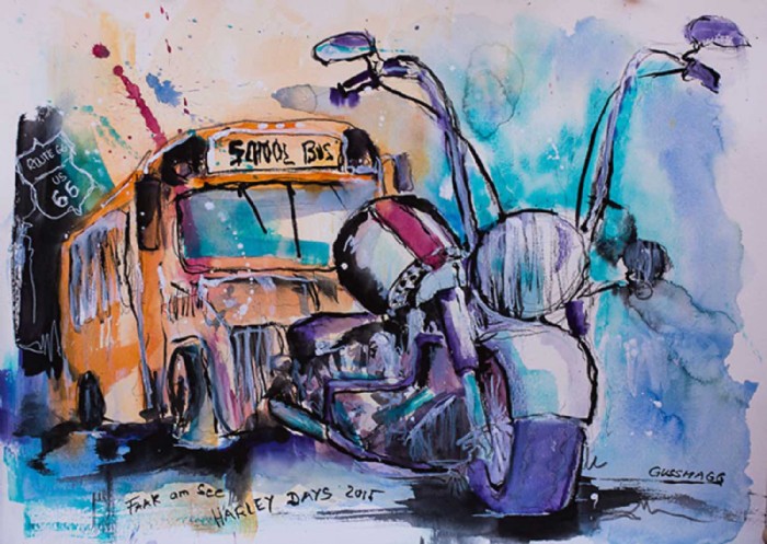 Reinhard Gussmagg, Aquarell harleydays