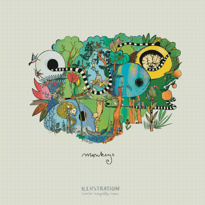 Eva Pils, Dschungelzoo_Kinderbuch, Illustration