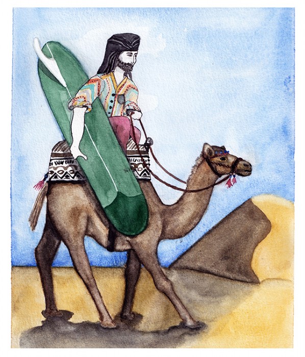 Laura Feller, Surfing Caravan_Private Illustration